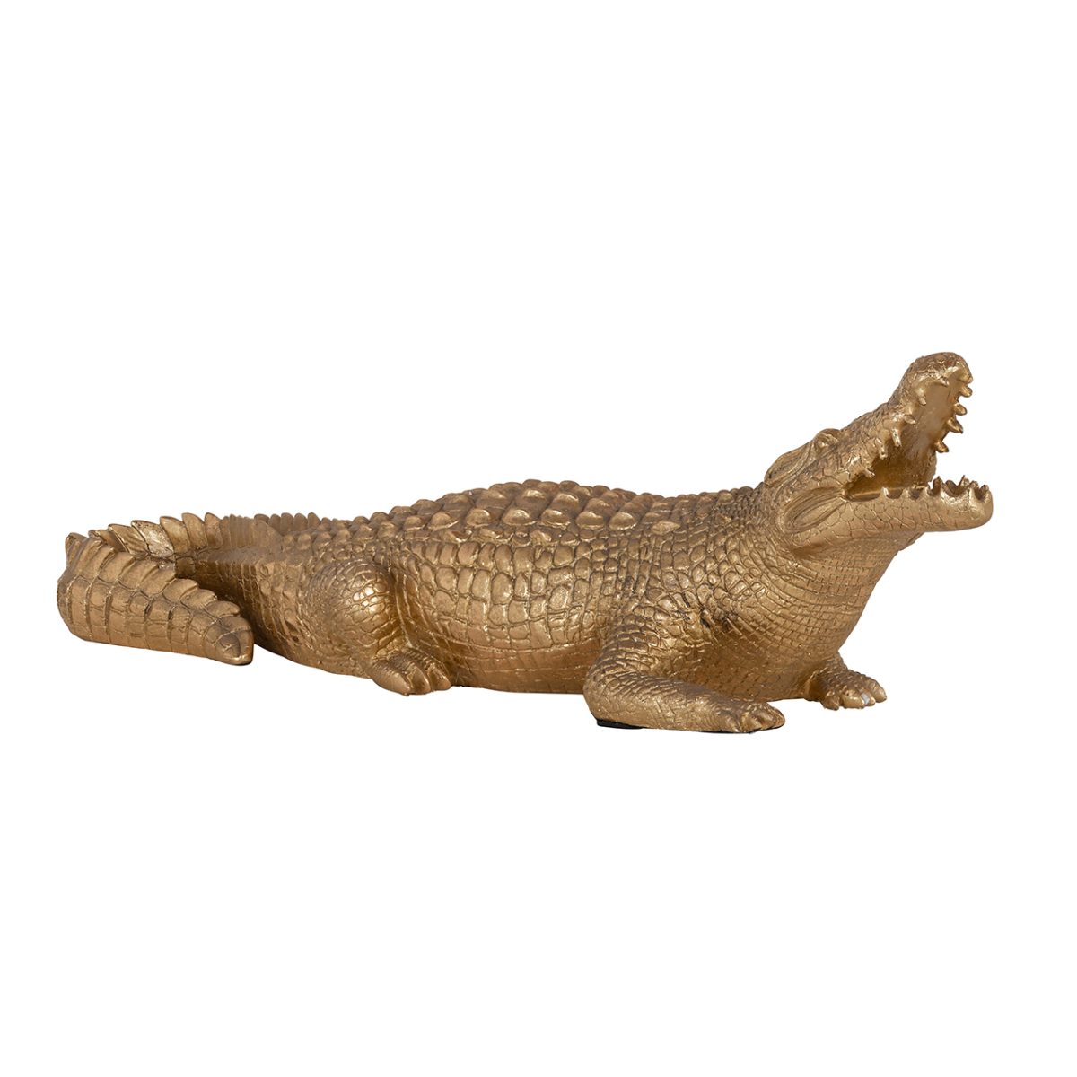 -AD-0002 - Krokodil deco object klein (Gold)
