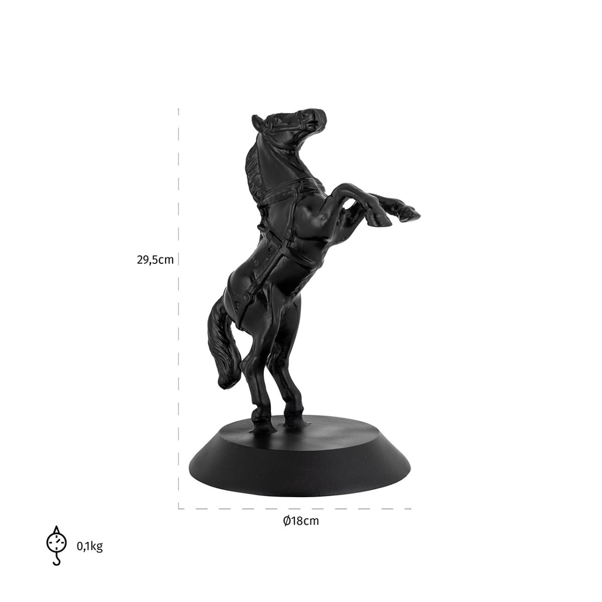 -FO-0028 - Decoratie paard Blindjai  zwart (Black)