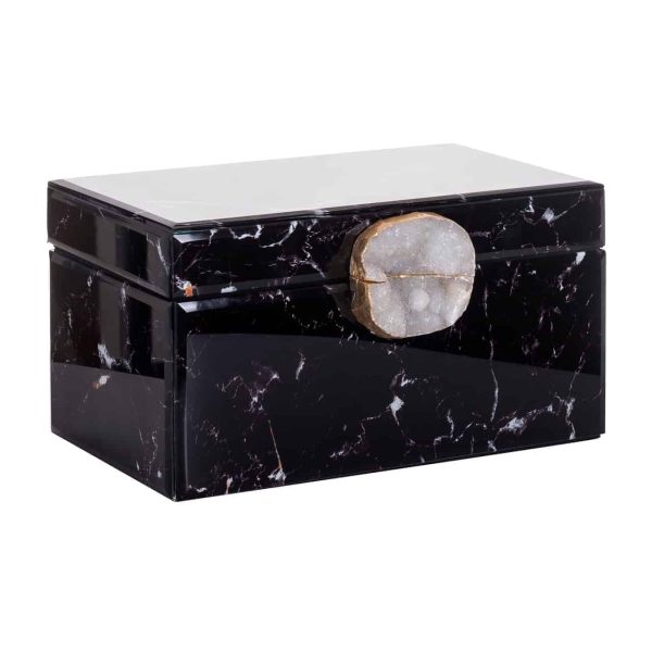 -JB-0001 - Juwelen box Maeve zwart marmer look (Black)