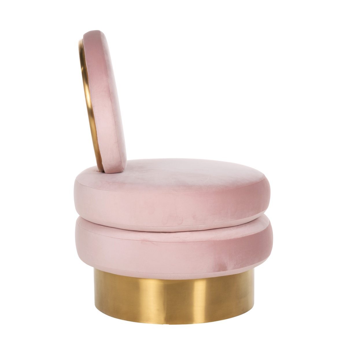S4490 PINK VELVET - Fauteuil Balou Pink Velvet / gold (Quartz Pink 700)
