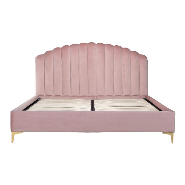 S6002 PINK VELVET - Bed Belmond 180x200 excl. matras (Quartz Pink 700)