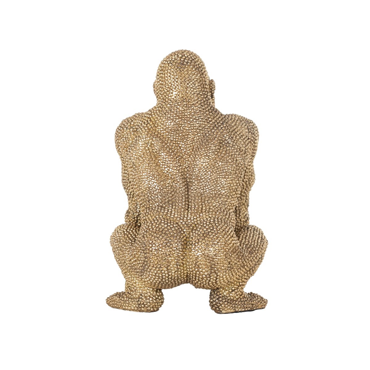 -AD-0007 - Deco object Gorilla goud klein (Gold)