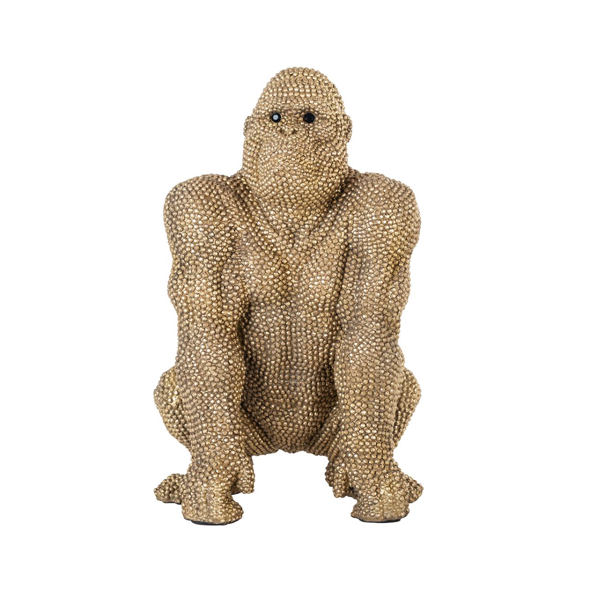 -AD-0007 - Deco object Gorilla goud klein (Gold)