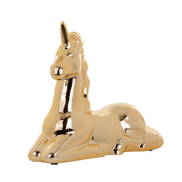 -AD-0022 - Unicorn deco object goud (Gold)