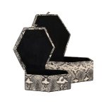 -JB-0014 - Juwelen box Penny Snake set van 2 (Black)