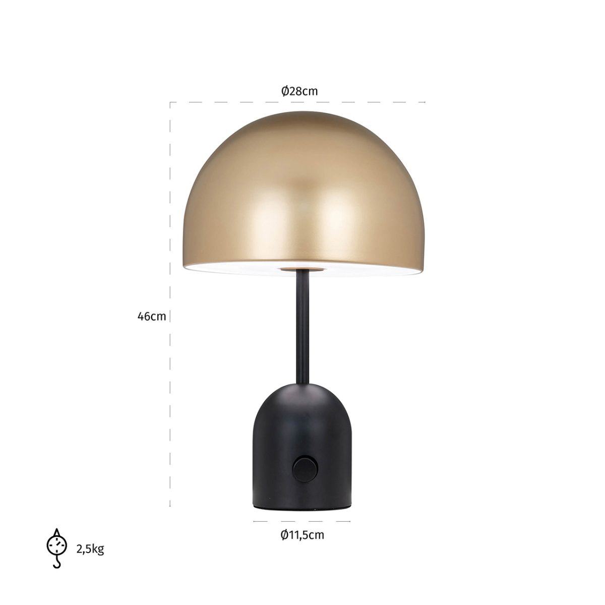 -LB-0092 - Tafellamp Elvina (Gold)