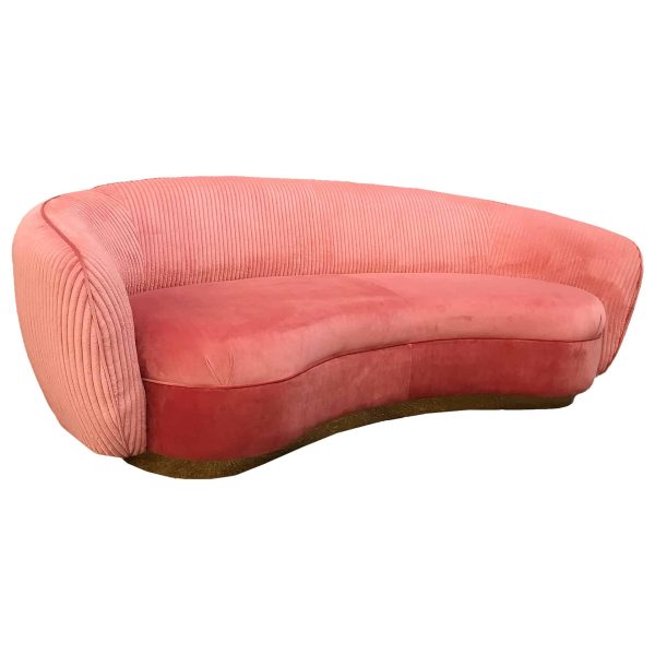 S5131 ROSE - Bank Waylon Pink velvet + rib (Pink)