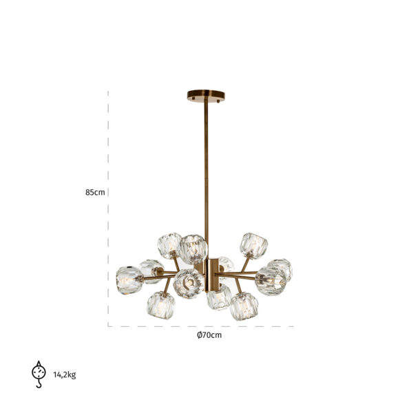Hanglamp Quinty goud (Brushed Gold)